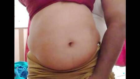 Aunty Boobs Massaging, Pressing Suckking and Enjoying