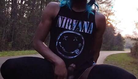 Femboy Slut Mika Kawaiii gets HORNY while Hiking