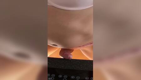 Explosion of Semen Rubbing at the Kitchen