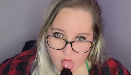 BBW gags on Monster Cock