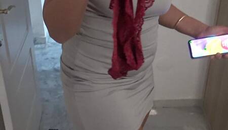 55 year old stepmothers lets horny stepson look at her hairy pussy while he masturbates