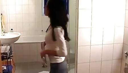 This Stunning Brunette Love Bouncing on a Dick