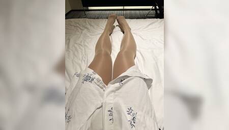 Sissy Pantyhose encasement play and cum