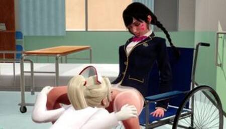 Mercy licks DVA pussy after school hospital treatment
