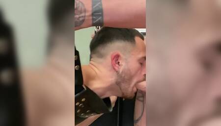 Fucking Submissive Bottom in Sling