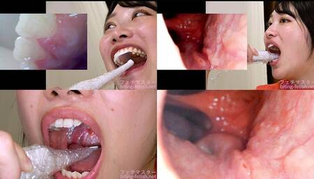 Miki Sunohara - Observing Sunohara Miki's teeth, mouth, and back of the throat with a dental camera - MOV
