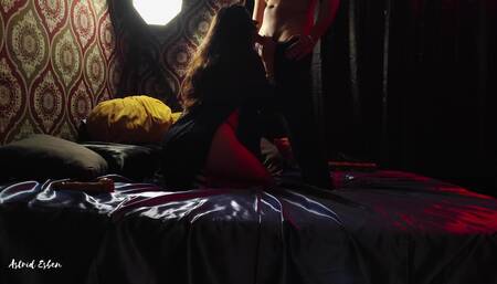 Beautiful Masked Girl with Big Tits Fucks on Satin Sheets - Multiorgasm