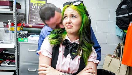 Green-haired chick Aveena Axel screwed in the missionary pose