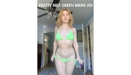 Bratty MILF Green Bikini JOI