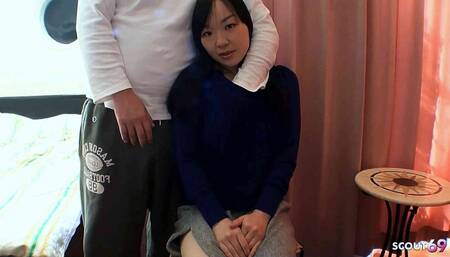 Petite Japanese Small Tits Teen seduce to First Time Creampie Sex in Uncensored JAV