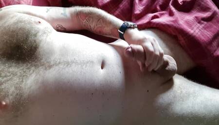 Guy Jerking cock and Cumshot