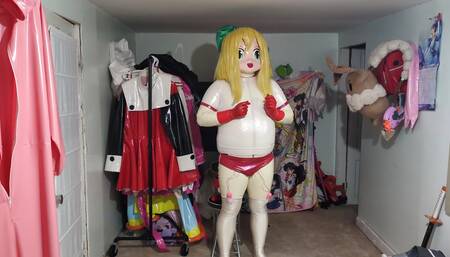 Kigurumi Roll PVC Gym Uniform Breathplay and Vibraitors