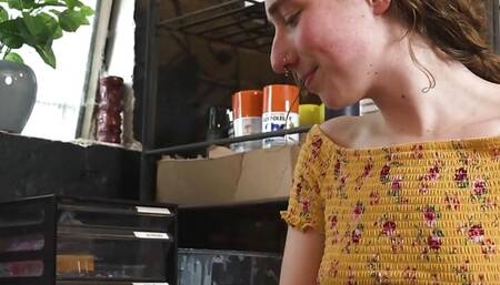 Hairy lesbian chick gets her ass licked and fingered