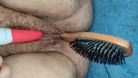 Hairbrush stuck in my girlfriend