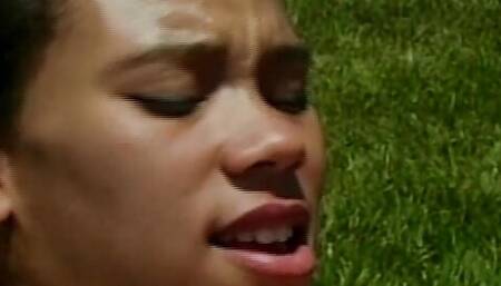 Big boobed blonde lesbo slut enjoys outdoors with her stunning girlfriend