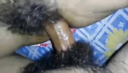 Cheating Sex with Village Wife's Stepsister and Cum on Her Pussy