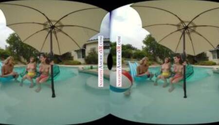 Summer vacationing babes Khloe Kapri, Penelope Kay, and Sera Ryder hook up with th