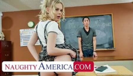 Coco Lovelock feels naughty and fucks her Professor in detention