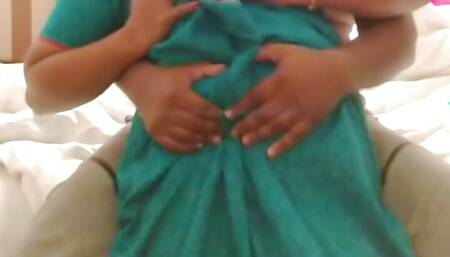 Hot Married Bhabhi Boobs Pressing