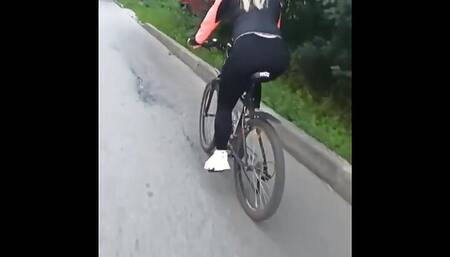 A Bike Ends with a Hot Blowjob in the Forest