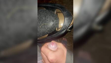 Cruising young just 18 asian first time help older stranger cum outside over motorbike