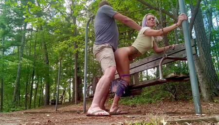 Cheating Hotwife gets fucked outdoors by her bull while her husband is at work