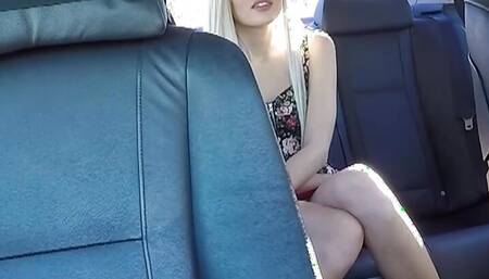 I have to drive this blonde beauty home and since we get along very well, I fuck tight teen pussy   in the car