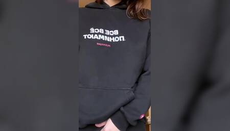 Teasing You and My Pussy in a Hoodie