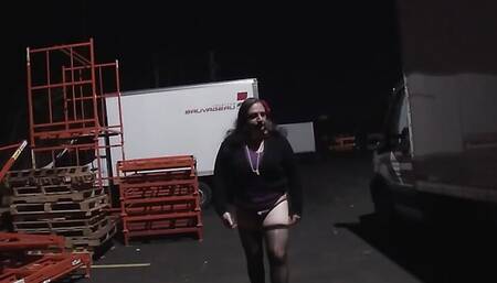 Horny sissy mature outdoors wants to eat cum