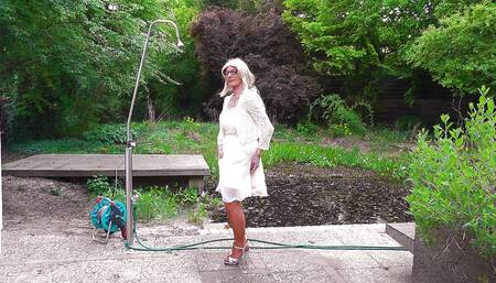 Cumshot in the evening sun