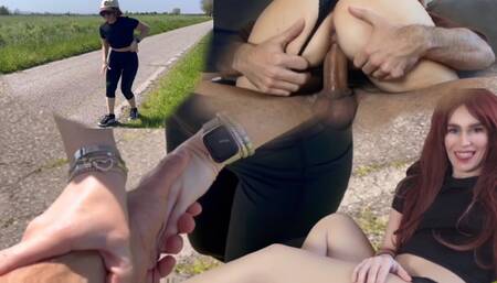 Runner in the Countryside Fucked by a Stranger with a Big Cock