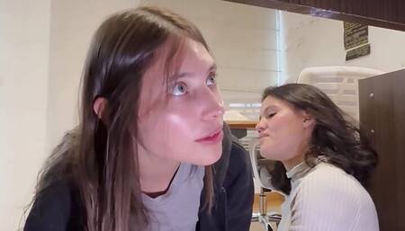 I didn't realize my maid was so hot, she bent down to clean the study.