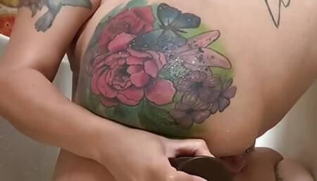 Amateur anal shower