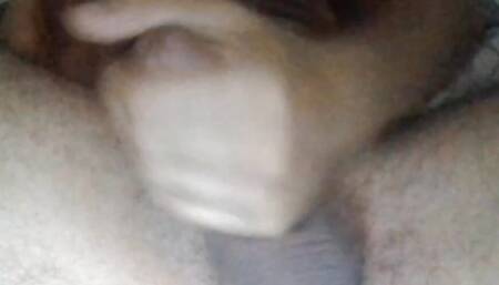 Circumcised hairy man jerking off hard solo with hot moanings