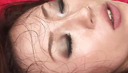 Japanese Babe Squirts After Getting Rough Double Penetration From Three Guys