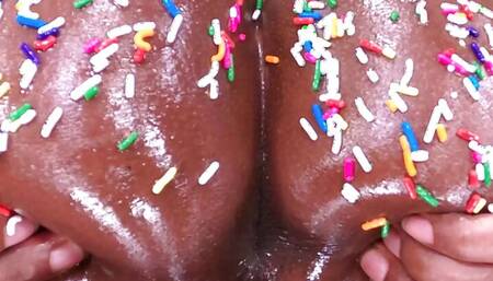 Arching My Back Sitting Largest Asshole, Tight Wet Pussy, Gigantic Big Ass Spreading Food Covered Sheisnovember