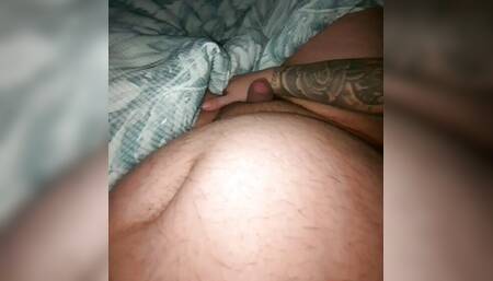 Step mom hand touch step son dick in bed after party