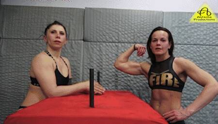 Armwrestling Kim vs Rada Gold
