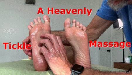 A Heavenly Tickle Massage - Heavenly XPerience BBW Tickling Massage Tickling Feet Tickling Fetish Oiled Feet Oily Feet Male Tickling Female Soles