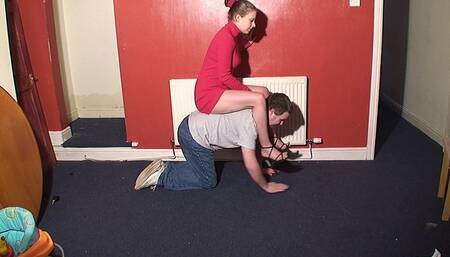 Hannah Pony Boy Riding In A Jumper Dress