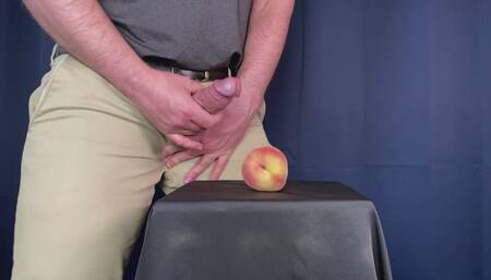 Cumming all over a delicious Peach