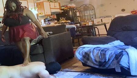 foot domination- Goddess MXDominion has Fun Walking over Loser Slave 4k, submissive training, femdom