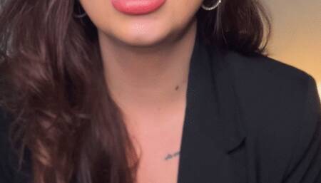 Smoking & boobs tease