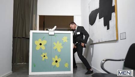 MEN - Paul Canon Finds A Glory Hole In An Art Gallery And Sticks His Dick In To Find Pierce Paris's Mouth Waiting