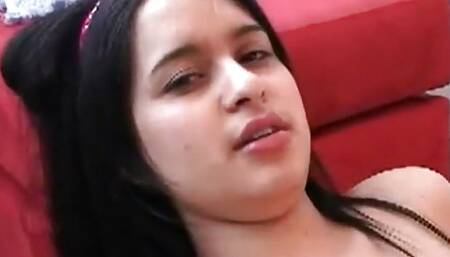 Hot teen fingers her wet tight pussy