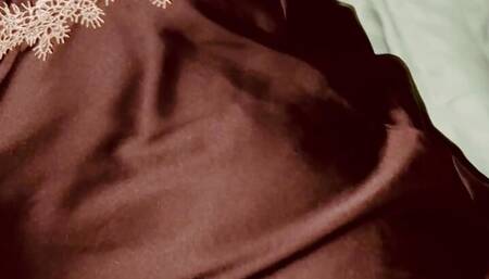 Stepmom in black panties seduced me! I rubbed against her and cummed right on her panties!