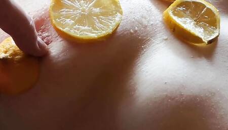 Best of food in vagina and on tits