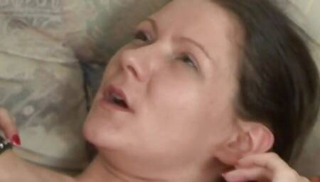 Horny Woman Fucked on the Sofa