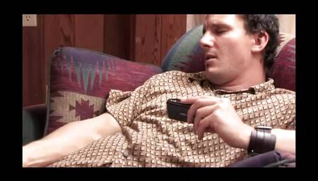 Nice Viewing of Porn on the Phone Under the Twitching of the Penis
