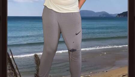 Massive cock cumshot in pants